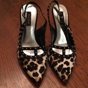 White House black market leopard heels 7
